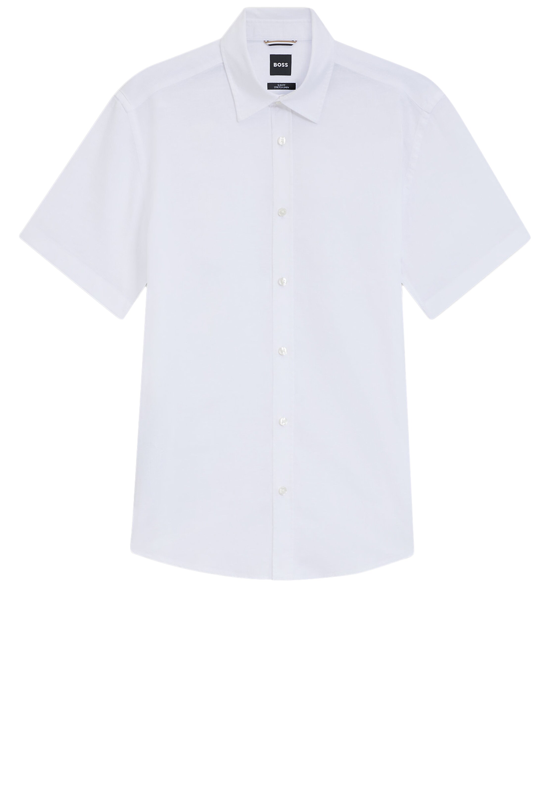 BOSS Regular fit Button Up Shirt in White: front