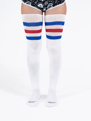 American Socks Overknee socks 'American Pride' in White
