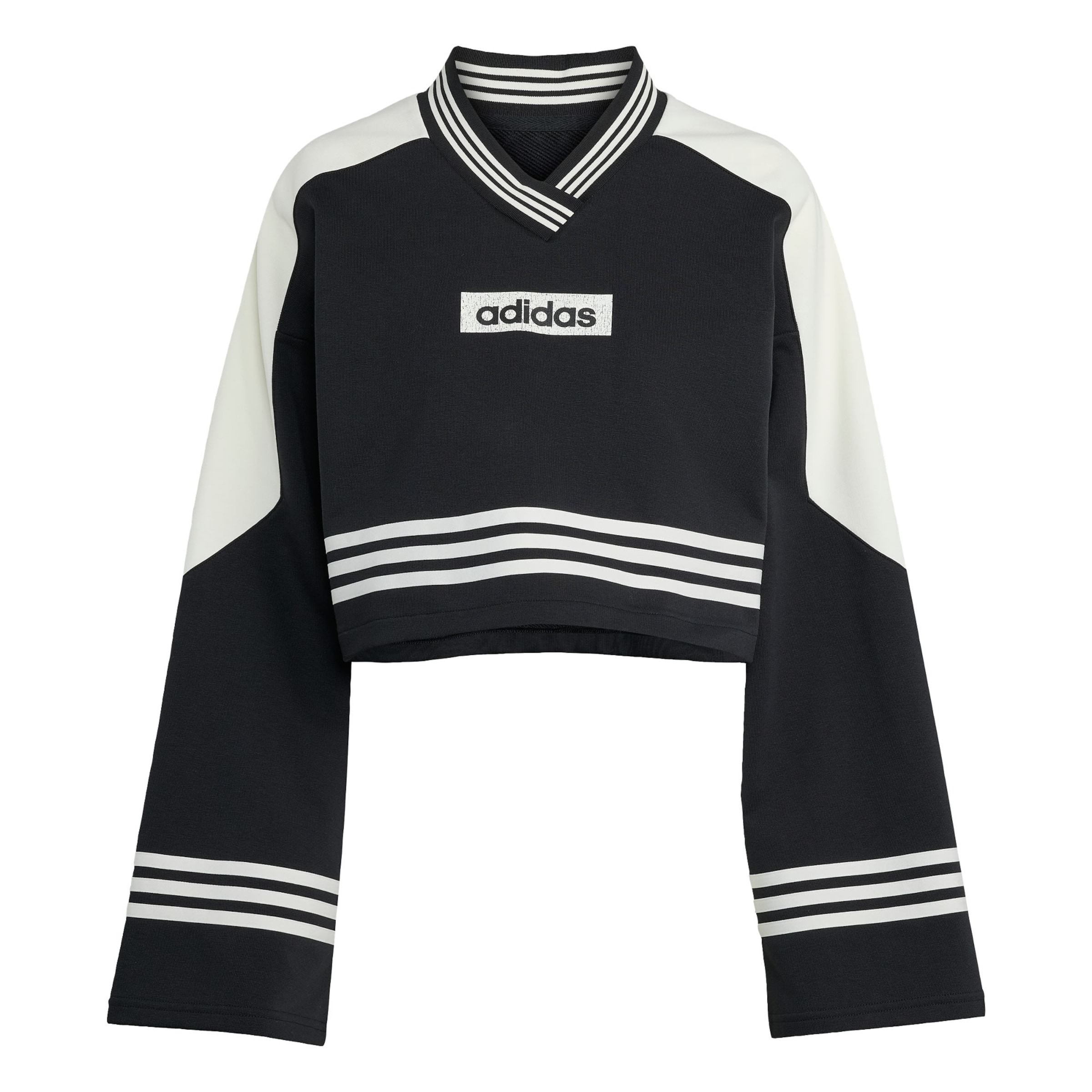 Sweat-shirt 'Blocking Crewneck' ADIDAS ORIGINALS en noir : devant