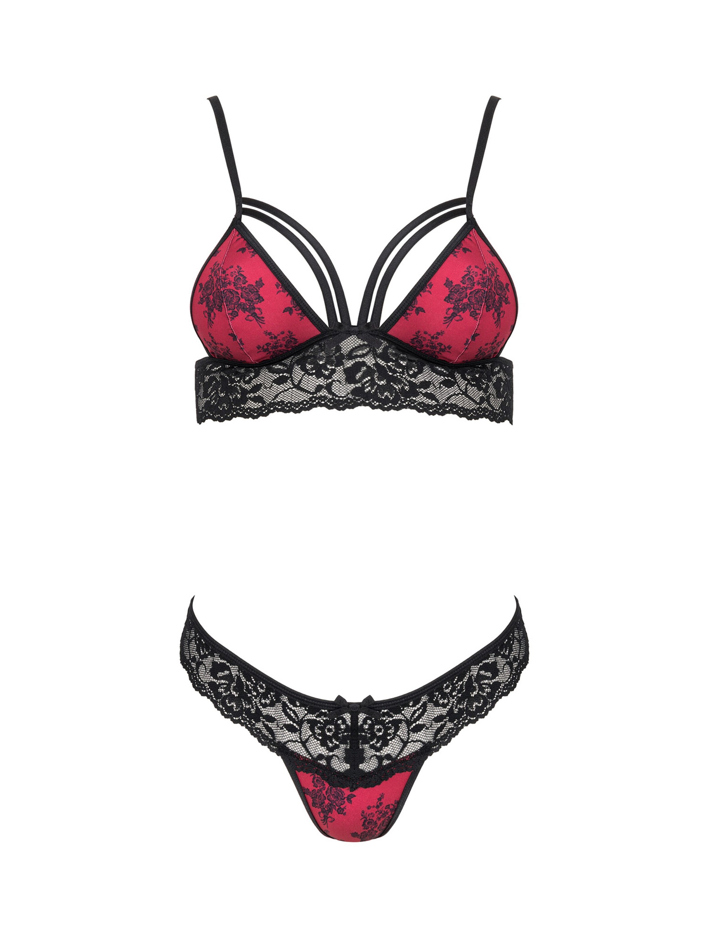 SpaLeXLine Balconette Underwear Sets 'Himeri Set' in Red