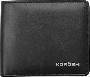 Portamonete di KOROSHI in nero: frontale