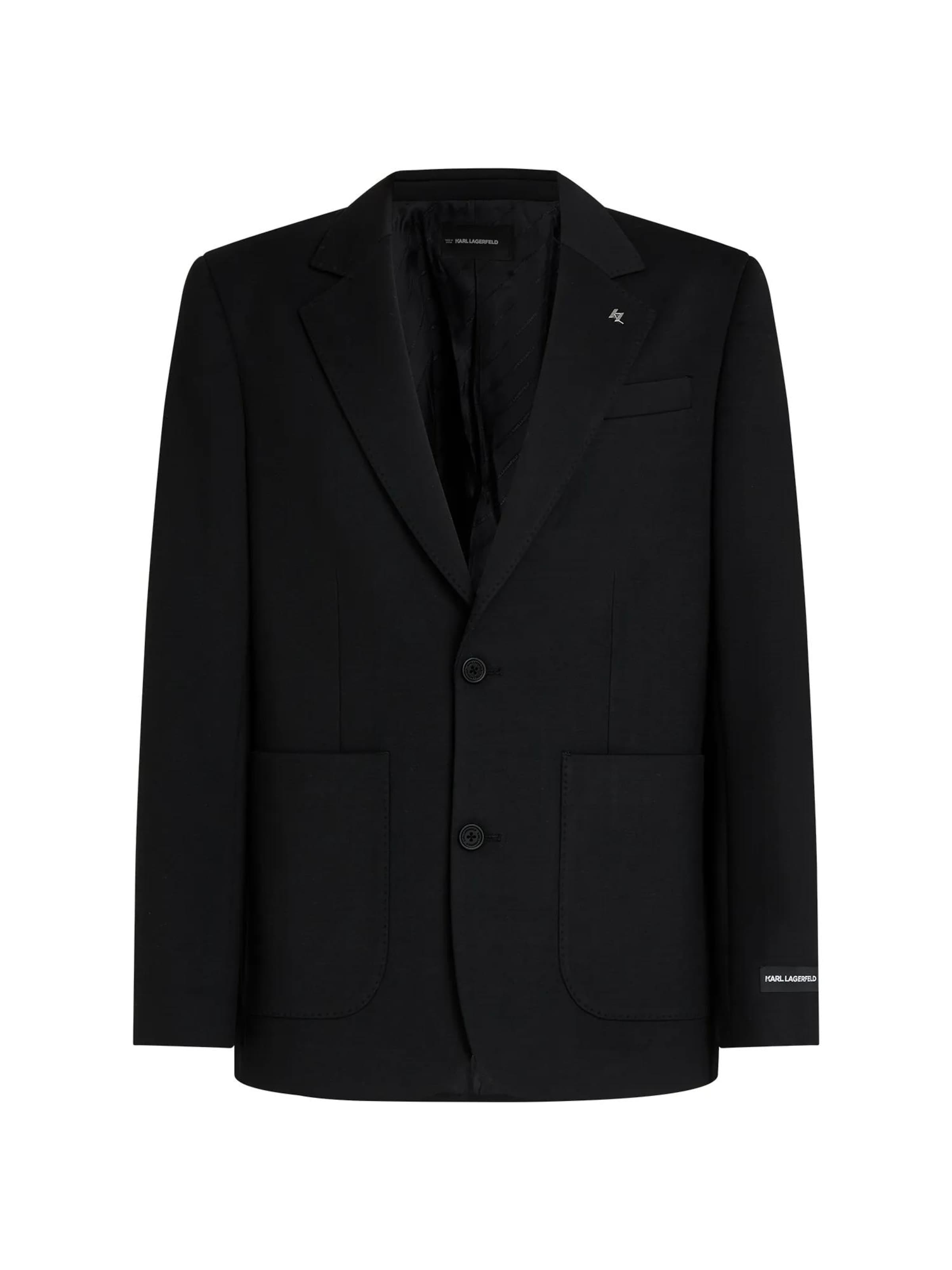 Karl Lagerfeld Regular fit Colbert in Zwart: voorkant