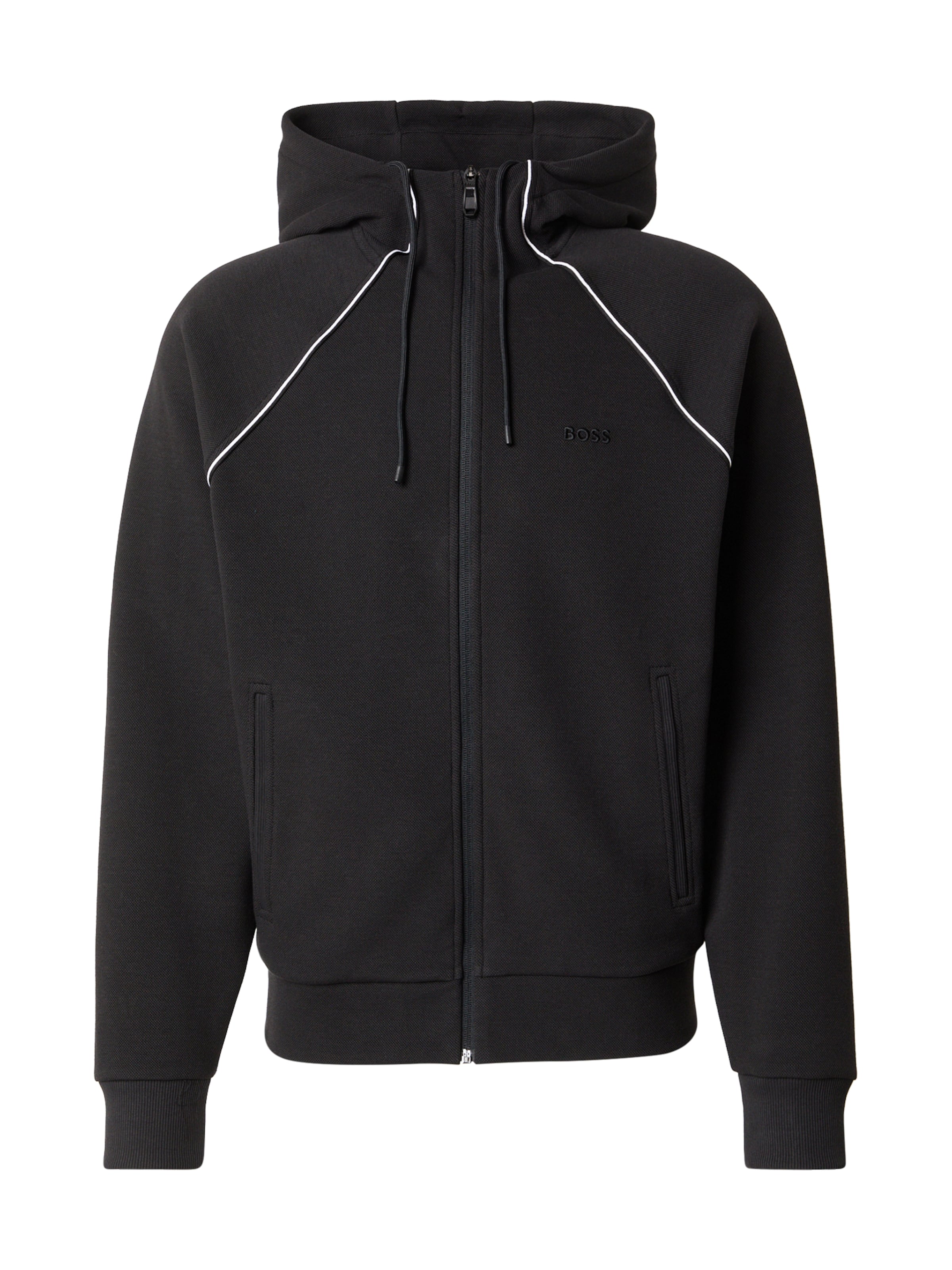 BOSS Sweatjacke 'Join Saggy' in Schwarz: Vorderseite