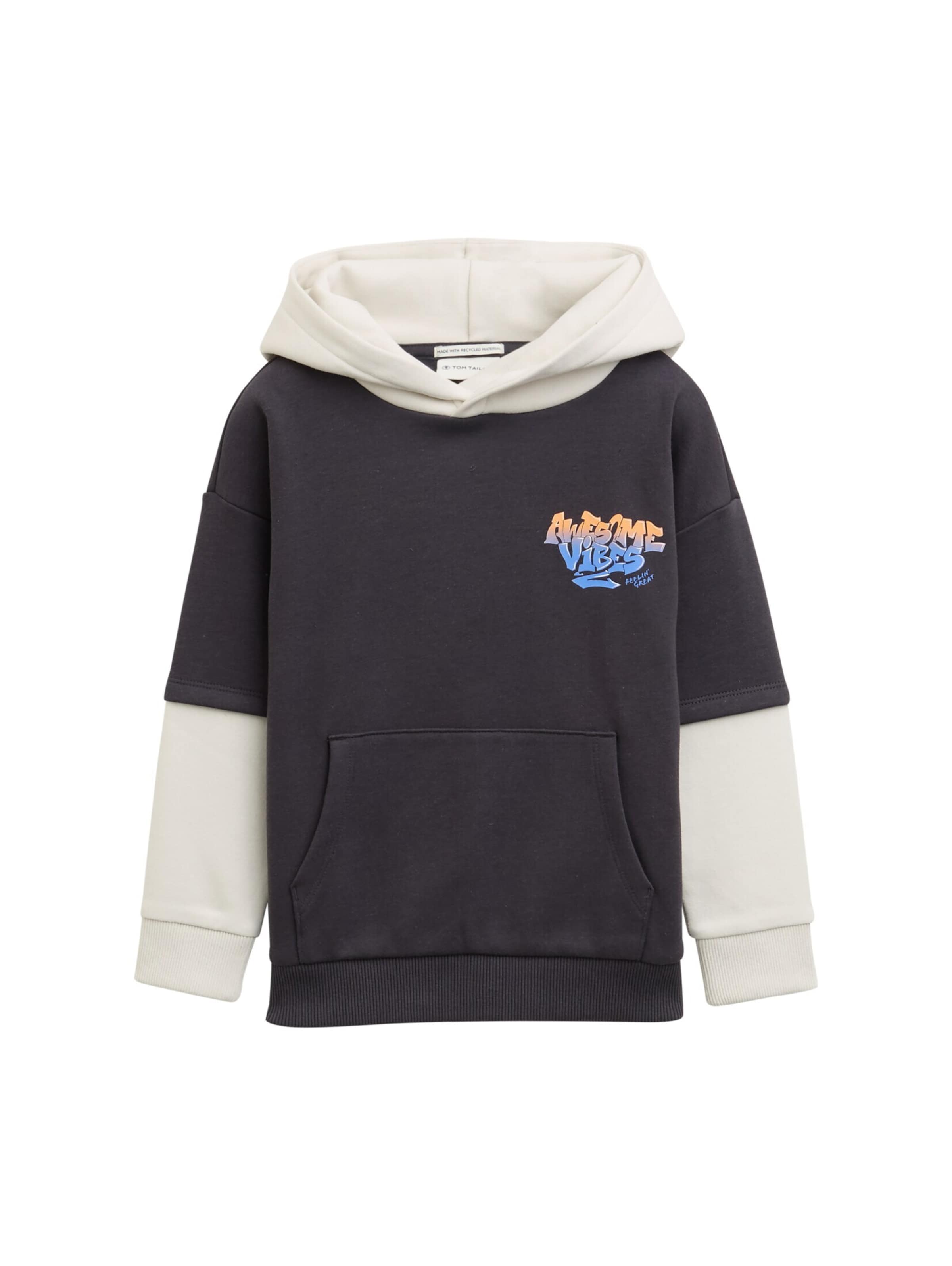 Sweat TOM TAILOR en gris : devant