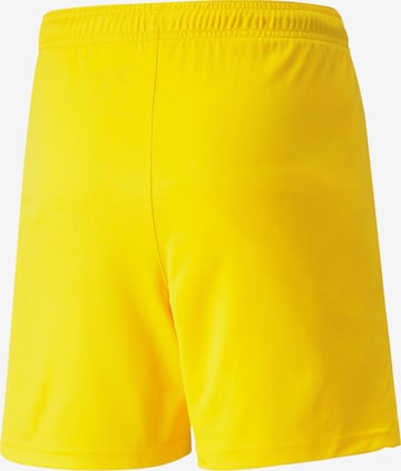 PUMA Regular Workout Pants 'TeamLiga' in Yellow