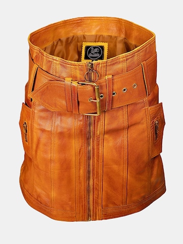 Jupe 'Lederrock im A-Style Used Look' Be  Noble en marron