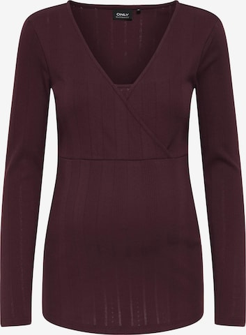 Maglietta di Only Maternity in rosso: frontale