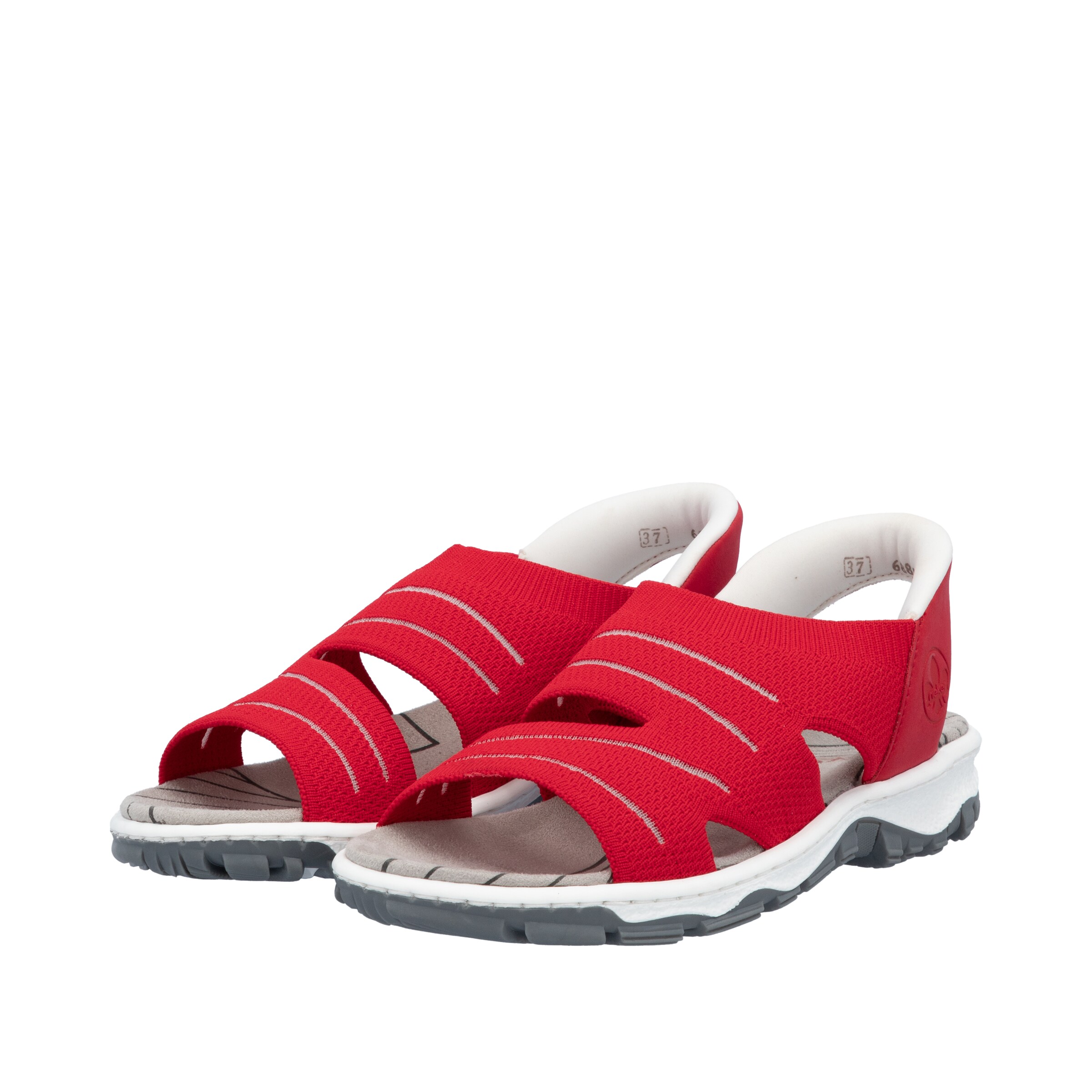 Rieker Hiking Sandals in Red