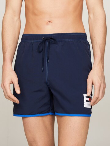 Tommy Jeans Zwemshorts in Blauw: voorkant