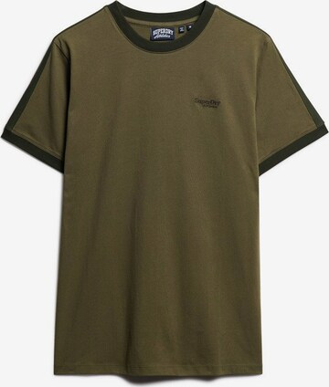 T-Shirt 'Essential Retro' Superdry en vert : devant