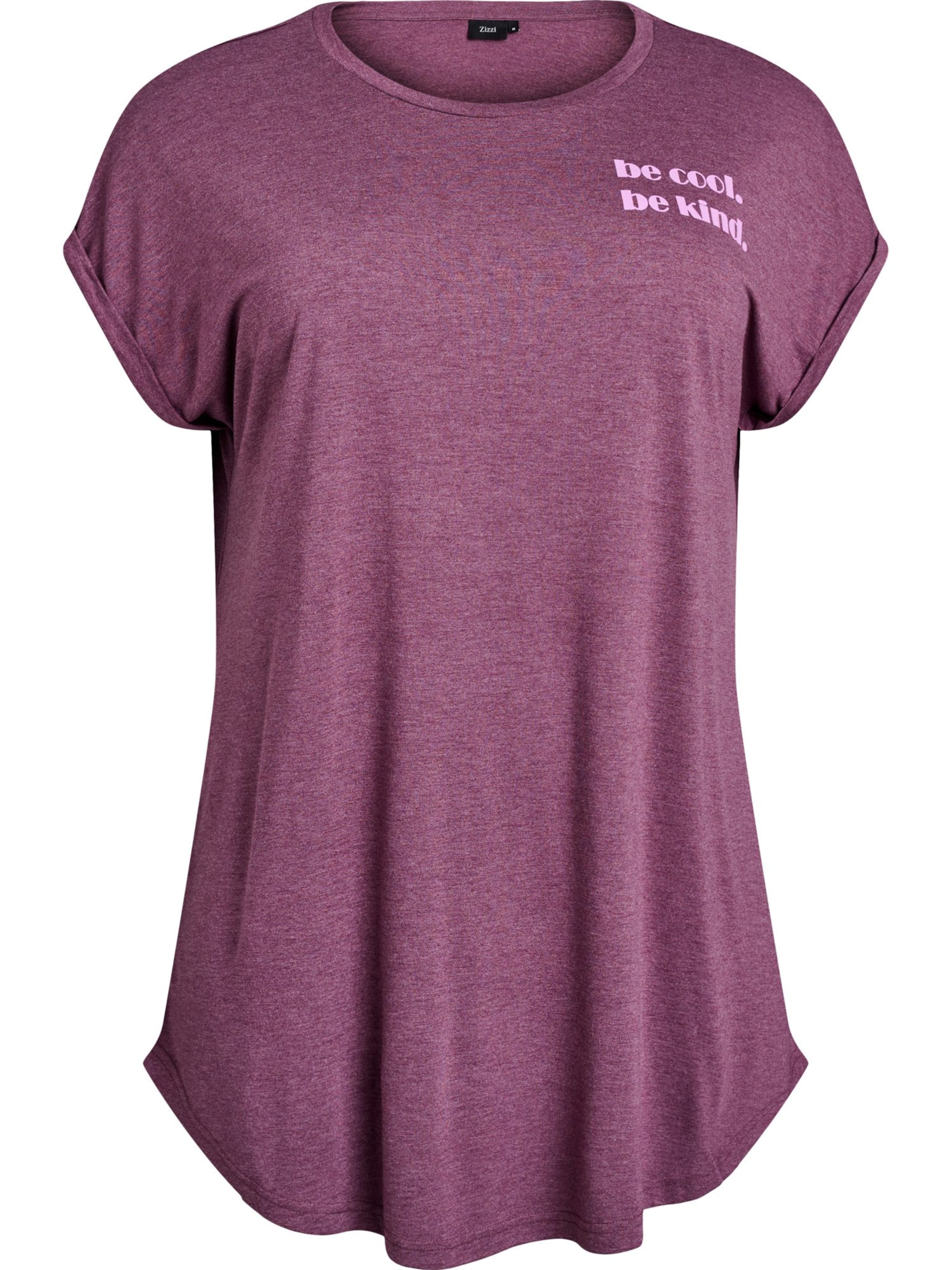 Zizzi Ночная рубашка 'Malis' в Лиловый: спереди