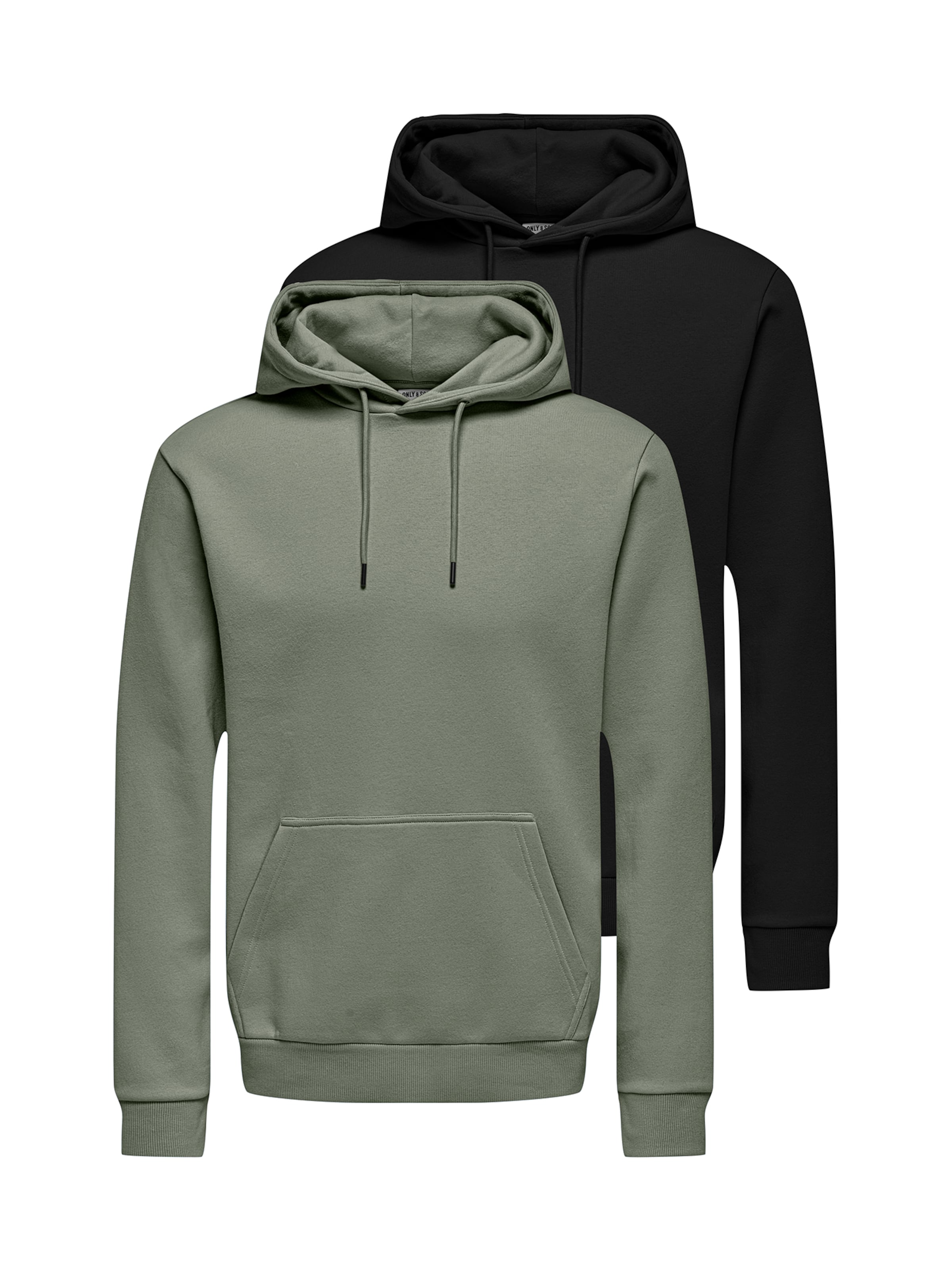Only & Sons Sweatshirt 'ONSCERES' in XS in Taupe / Black, Item view