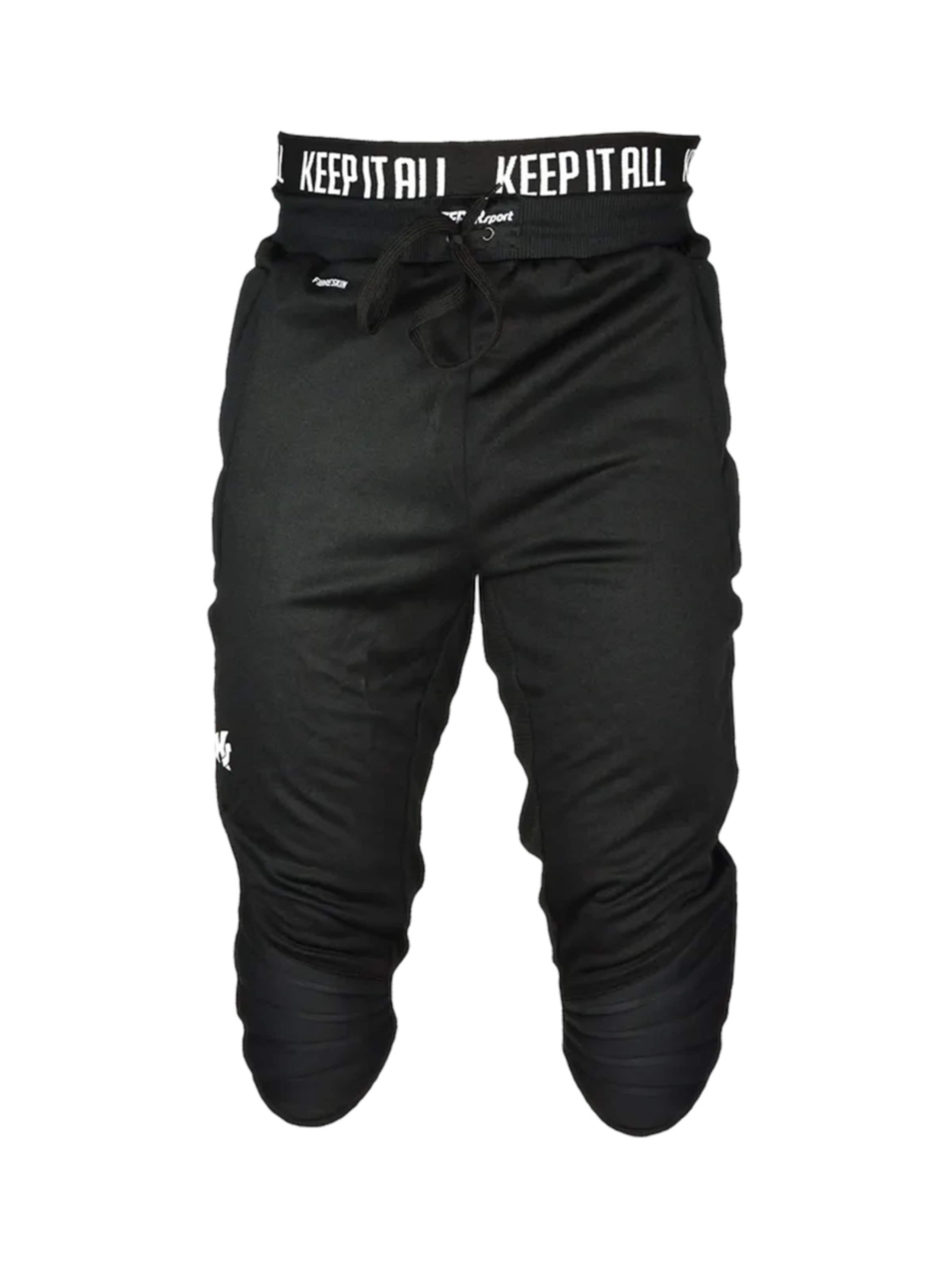 KEEPERsport Regular Sporthose in Schwarz: Vorderseite