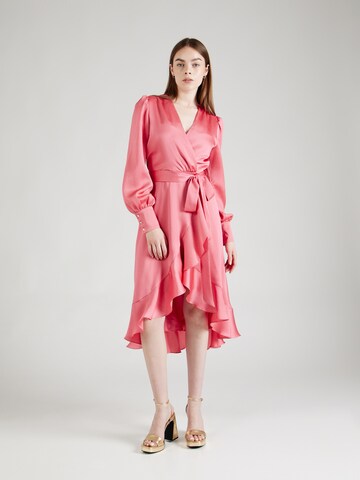 Robe de cocktail SWING en rose : devant