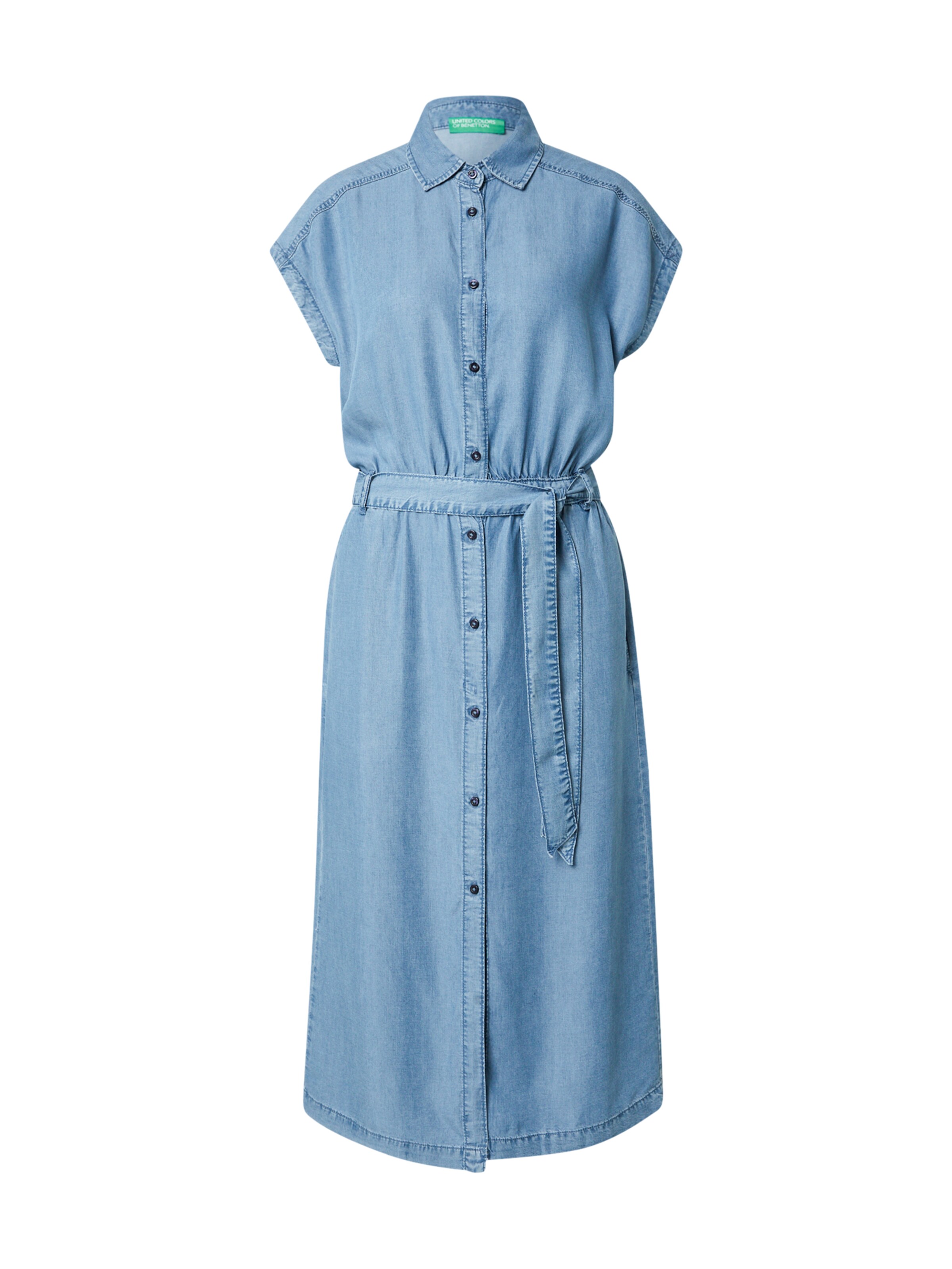 UNITED COLORS OF BENETTON - Vestidos camiseiros em azul: frente