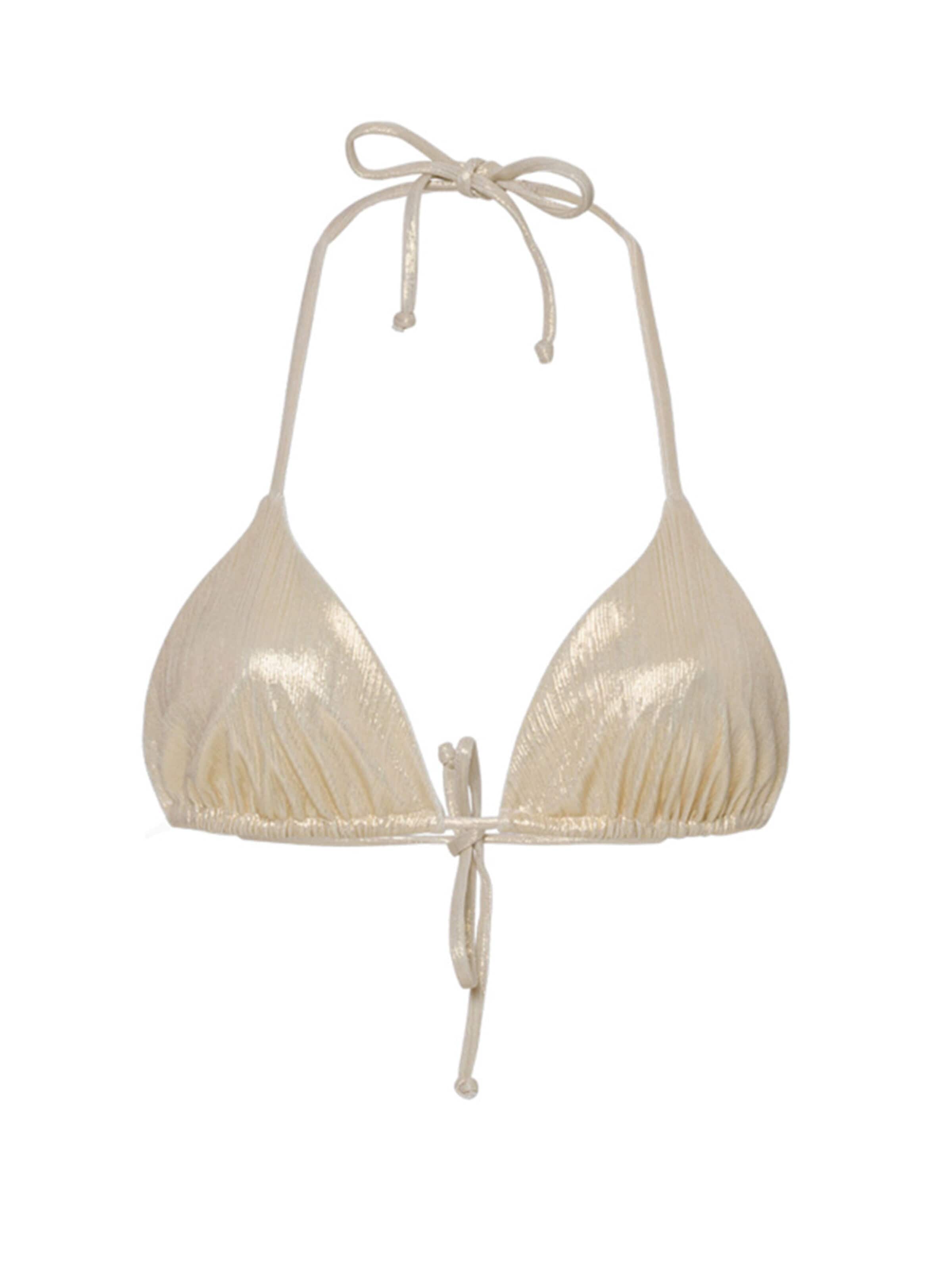 Anse Victorin Triangel Bikinioverdel 'Bianca' i guld: forside