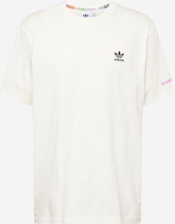 ADIDAS ORIGINALS Shirt 'Pride Rm Graphic' in White: front