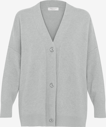 SASSYCLASSY Oversizestrickjacke in Grau: Vorderseite