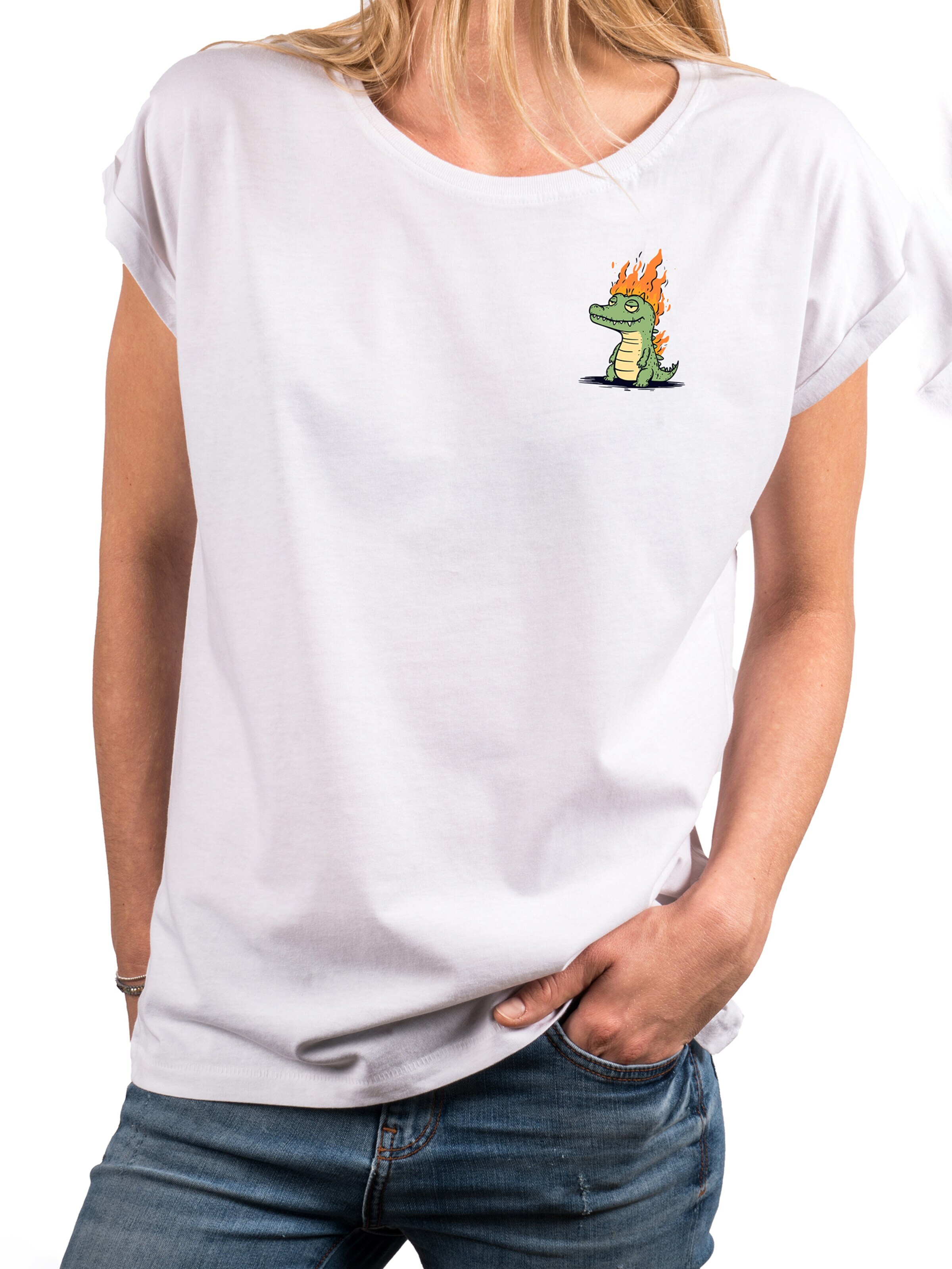 MAKAYA Shirt 'Krokodil' in White
