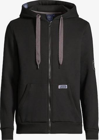 Veste de survêtement 'Makker' salzhaut en noir : devant