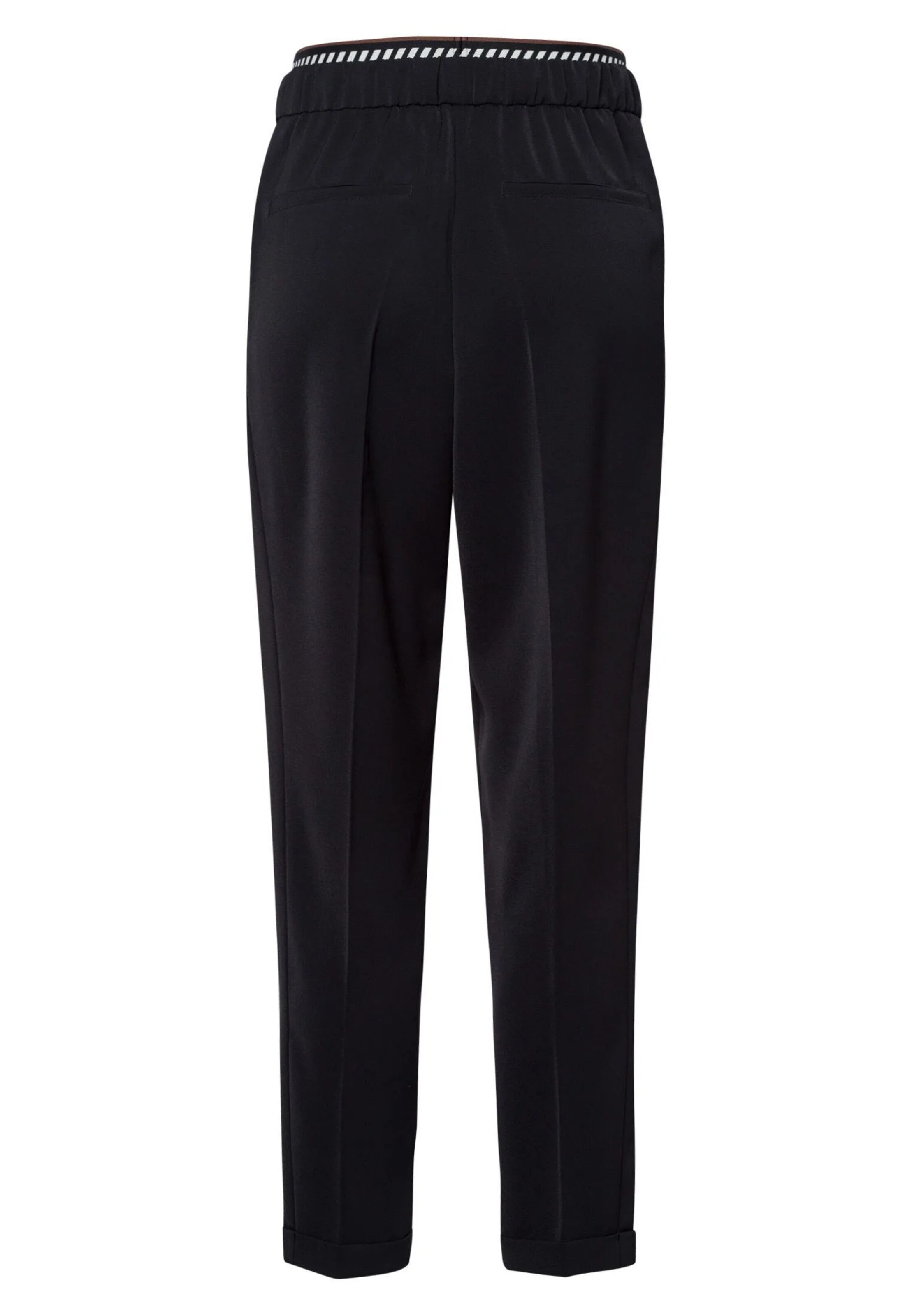 MARC AUREL Slim fit Pleated Pants in Black