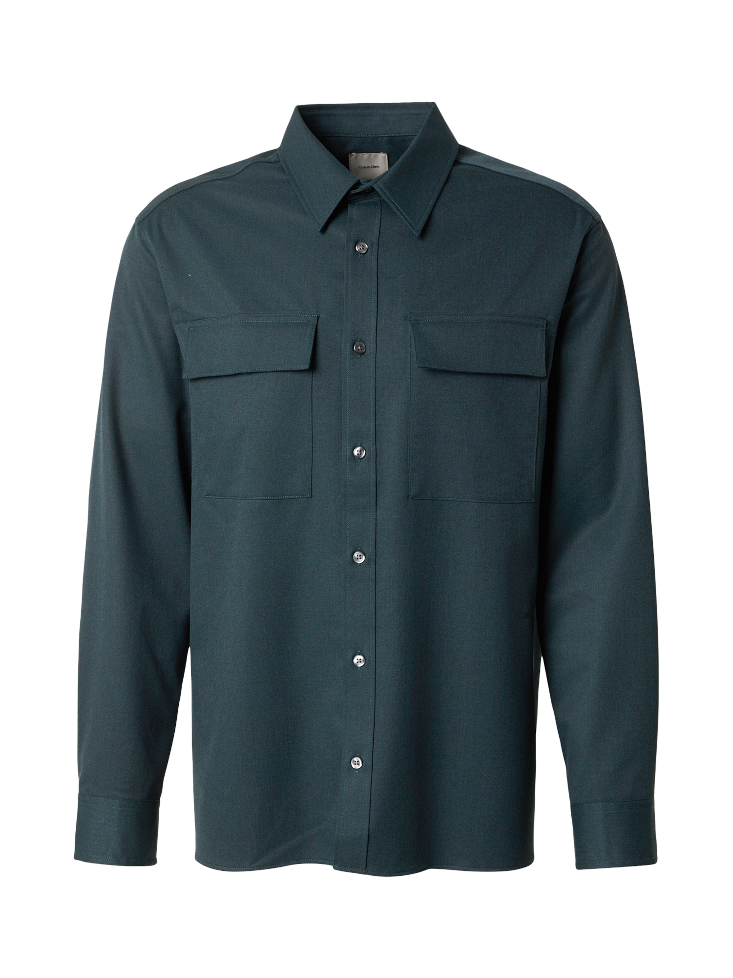 Calvin Klein Regular fit Button Up Shirt in Green: front