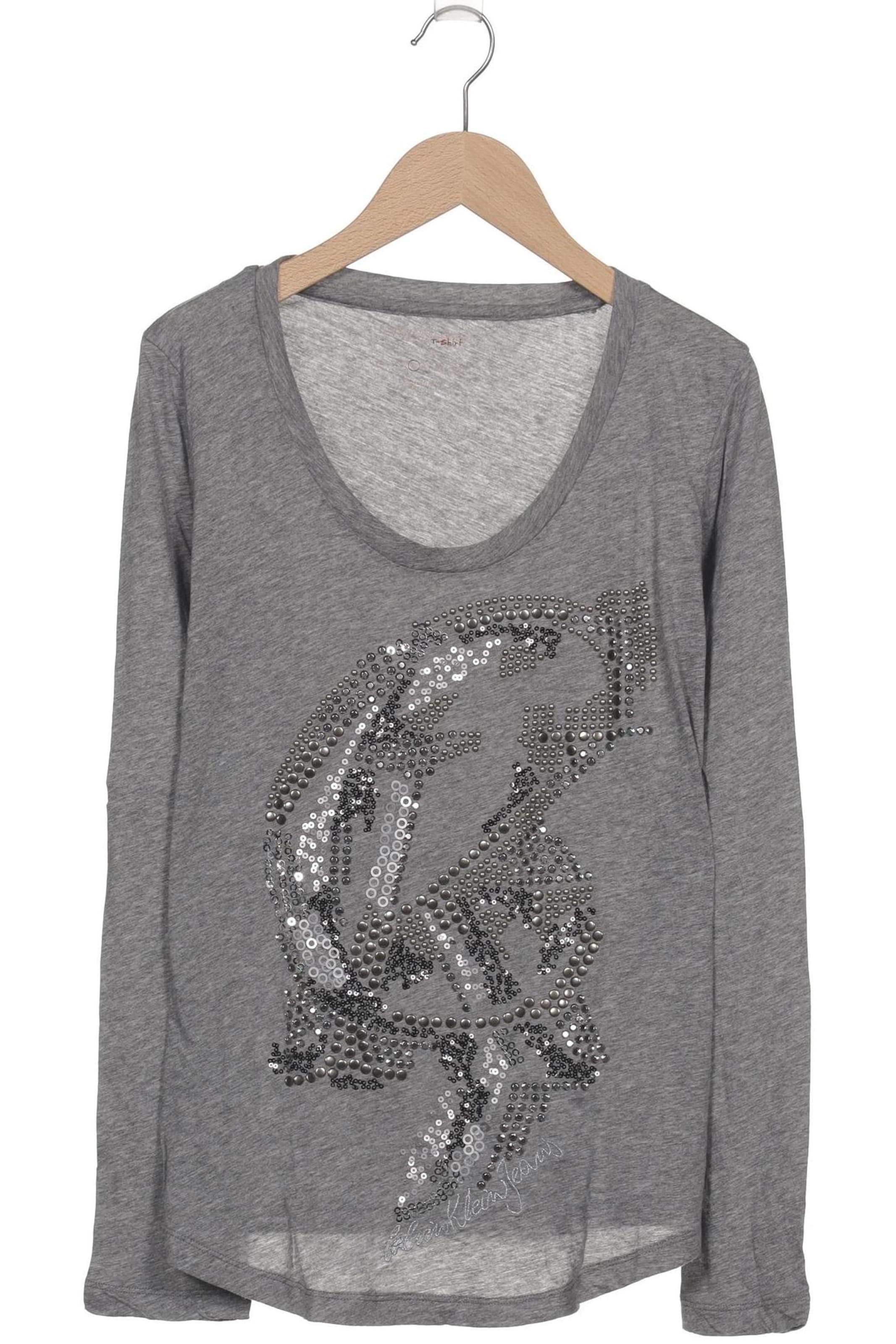 Calvin Klein Jeans Langarmshirt L in Grau: Vorderseite