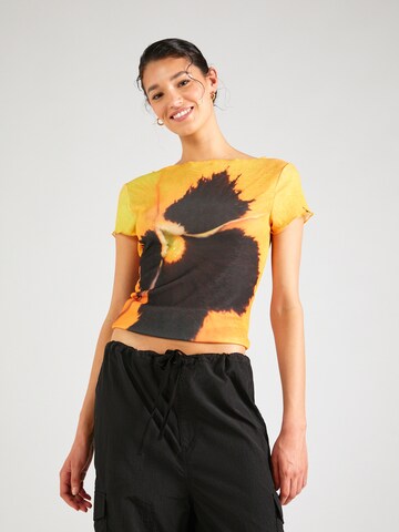 TOPSHOP - Camiseta en naranja: frente