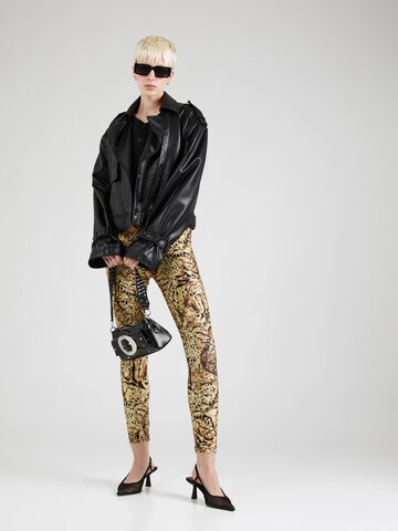 Just Cavalli Skinny Legginsy w kolorze żółty