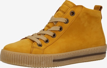 GABOR High-Top Sneakers in Yellow: front