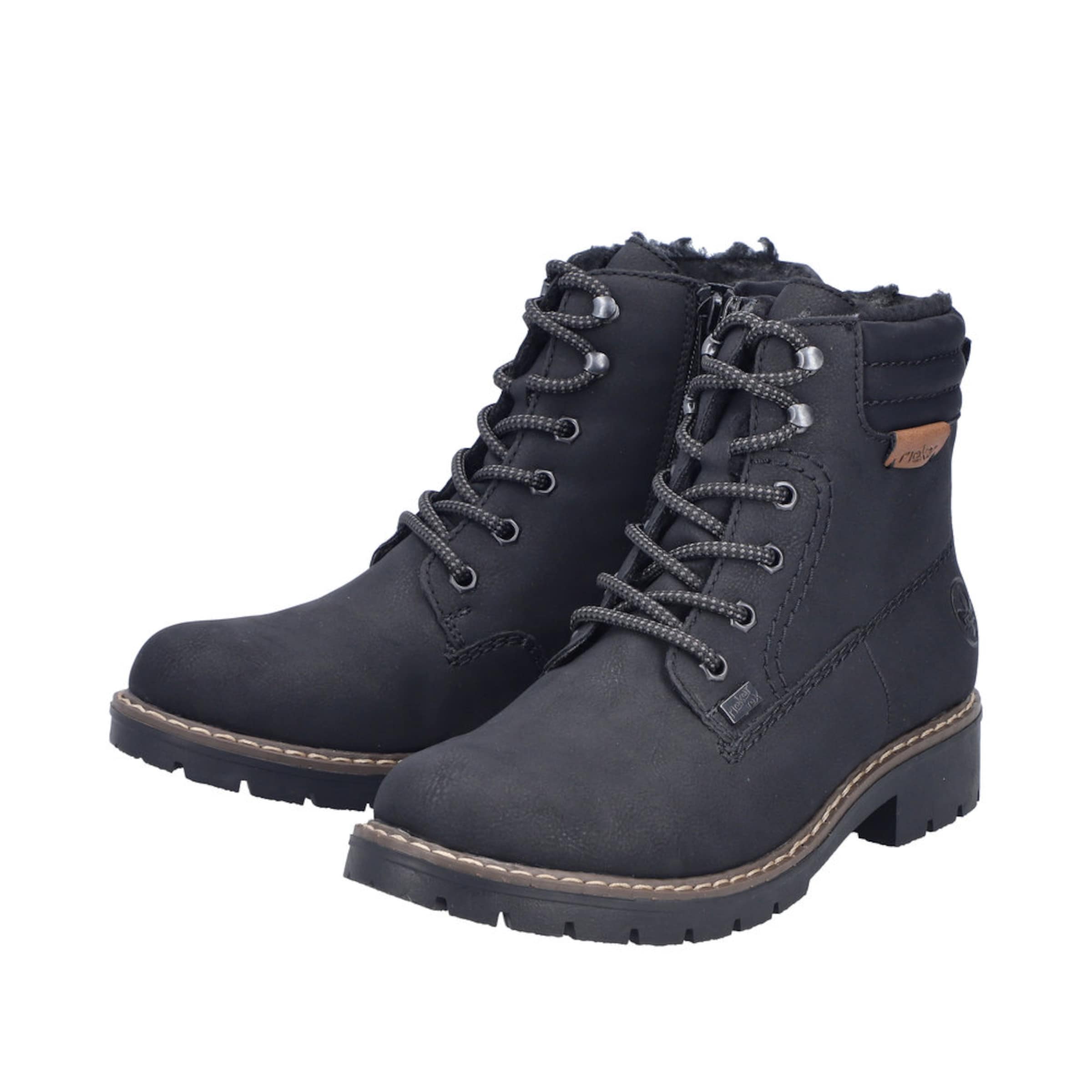 Rieker Schnürstiefelette in Schwarz