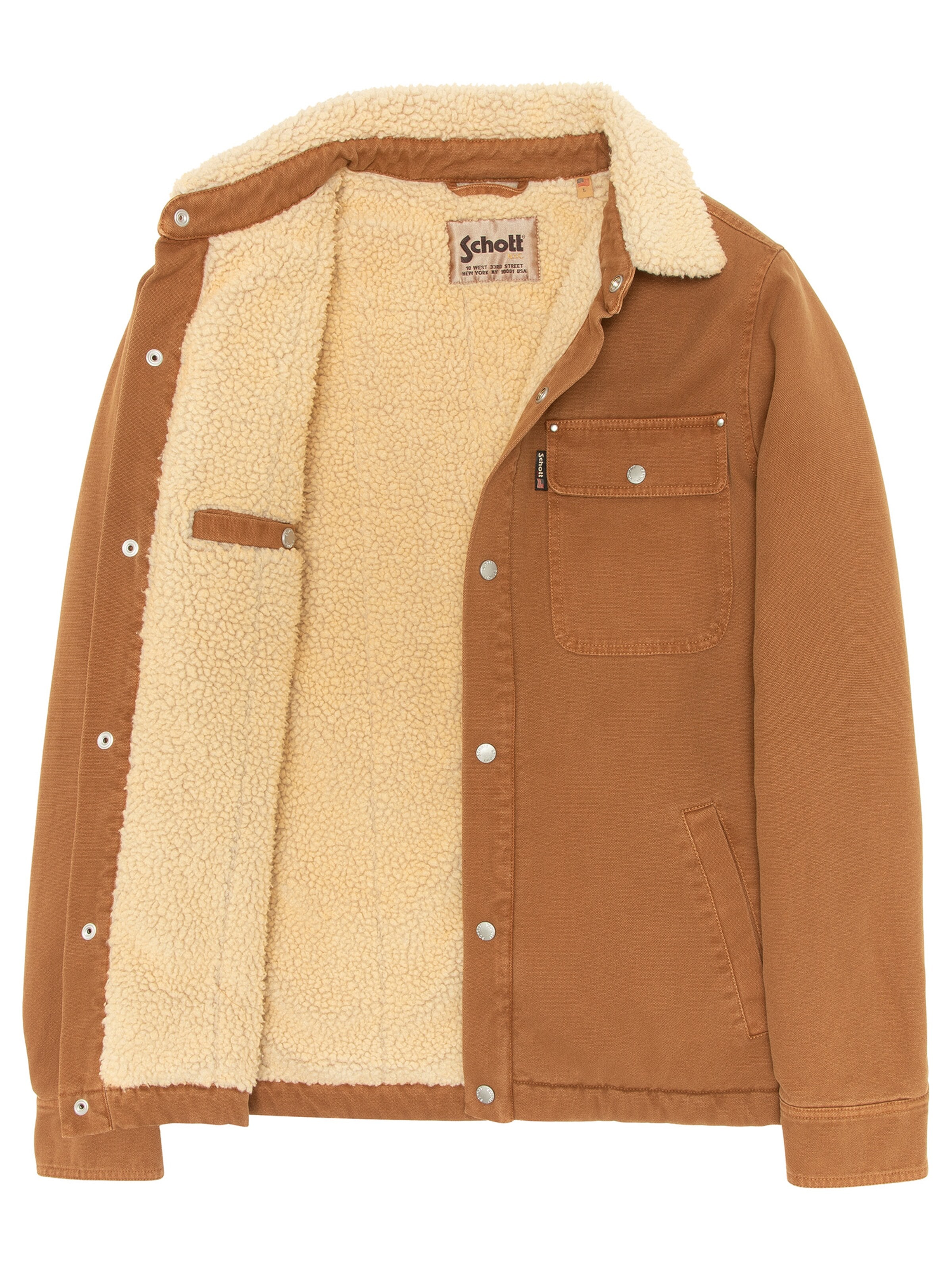 Schott NYC Between-Season Jacket in Beige