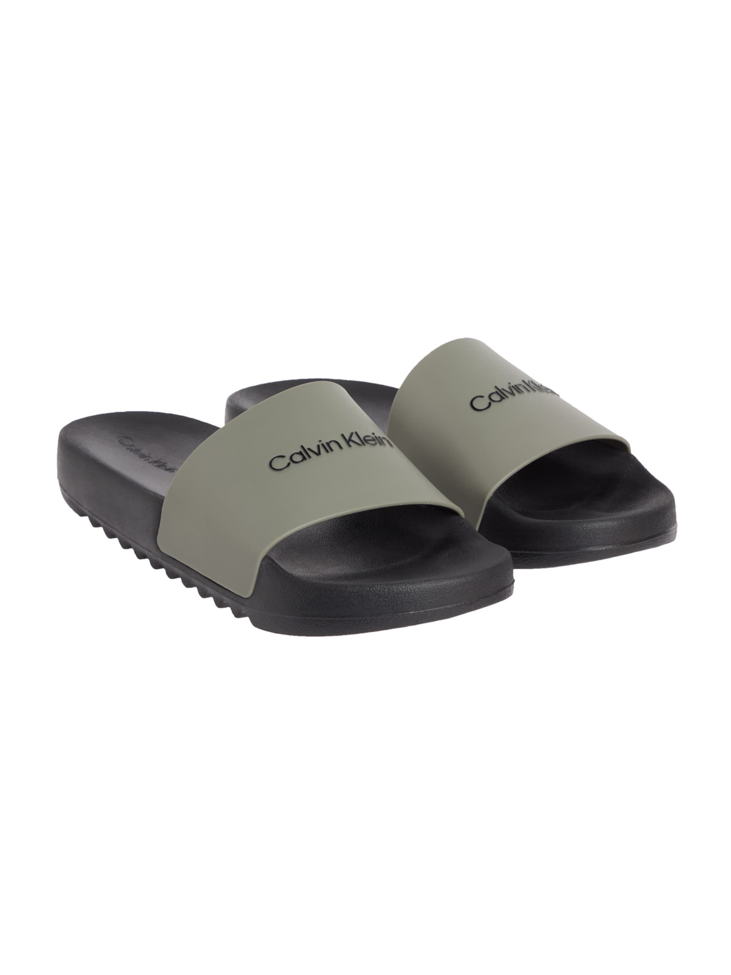 Calvin Klein Klapki w kolorze oliwkowy / czarnym, Podgląd produktu