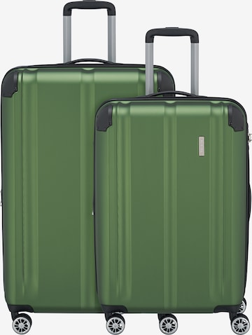 TRAVELITE Suitcase Set 'City' in Green: front