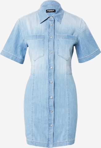 Dondup Shirt Dress in Blue: front