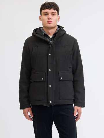JACK & JONES - Chaqueta de entretiempo en negro: frente