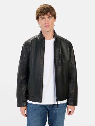 CAMEL ACTIVE Lederjacke in Schwarz: Vorderseite