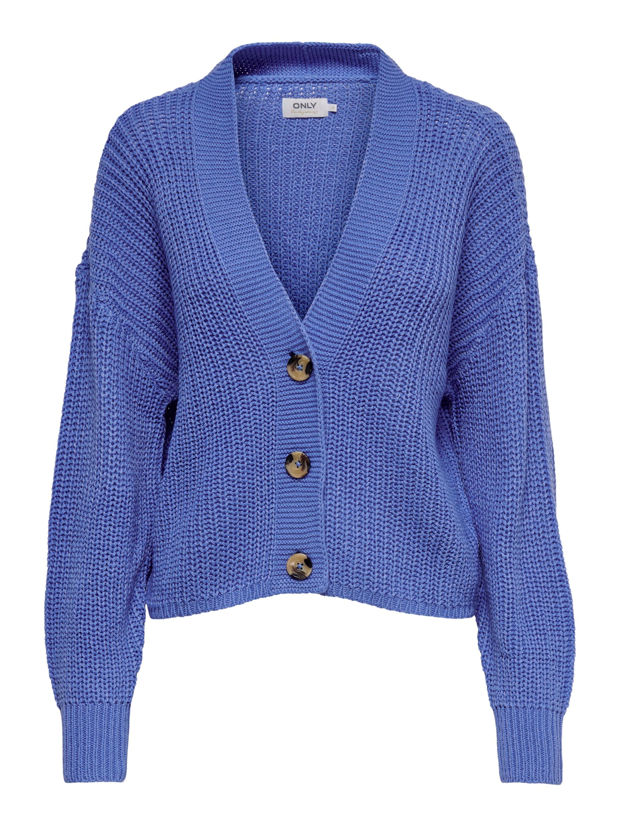 ONLY Oversized vest 'ONLCAROL' in Blauw: voorkant
