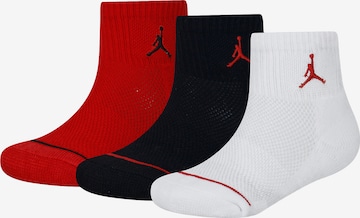 Chaussettes Jordan en rouge : devant