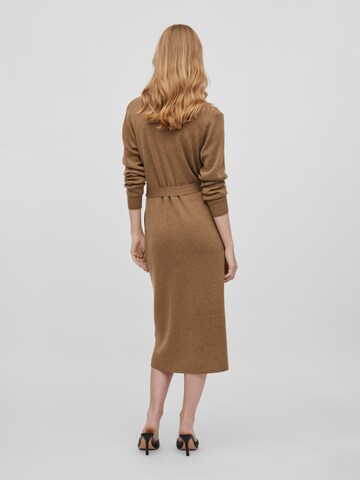 VILA Knitted dress 'Marla' in Brown