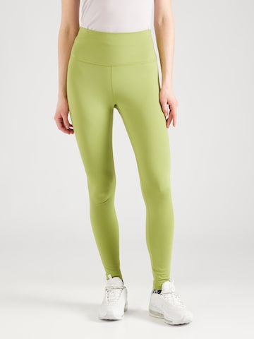 NIKE Skinny Sportbroek 'ONE' in Groen: voorkant