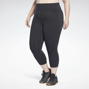 Reebok Skinny Sportbroek in Zwart: voorkant