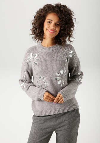Aniston CASUAL Sweater in Grey: front