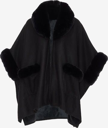 FRAULLY Cape in Black: front