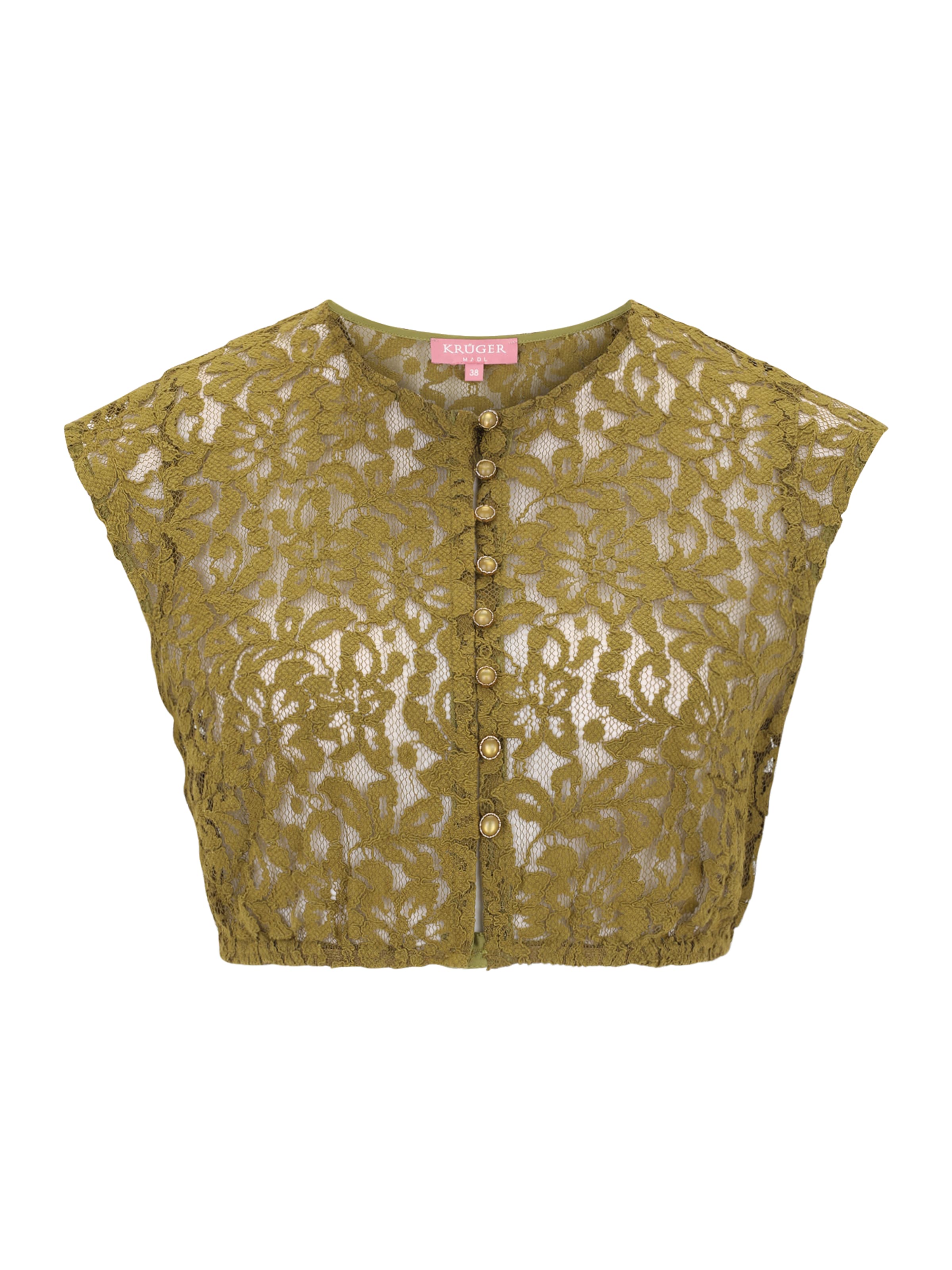 Krüger Madl Traditional Blouse in Green: front
