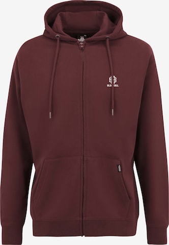 Oldskull Sweatjacke 'Basic Oldskull 25' in Rot: Vorderseite