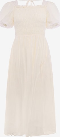 Robe Usha en beige : devant