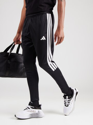 ADIDAS SPORTSWEAR Slim fit Sports trousers 'TIRO' in Black: front