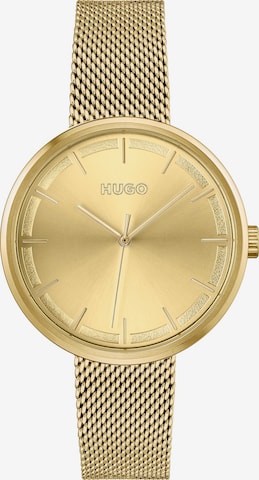 HUGO Red Analog watch in Gold: front