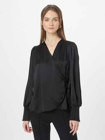 co'couture Blouse 'Leika' in Zwart: voorkant